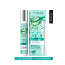 Гель-лифтинг EVELINE 15мл д/контура глаз ролик Organic+Collagen 12